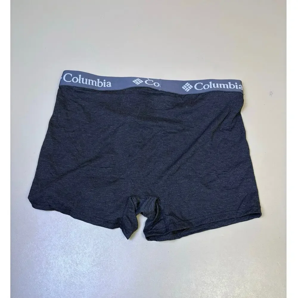 Mens Columbia Boxer Briefs XL Gray Performance Stretch Underwear 1 Pair NWT